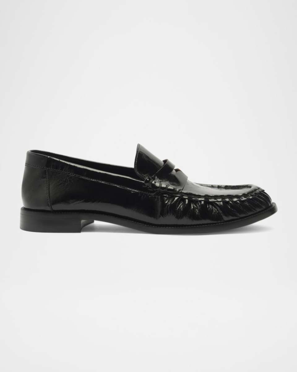 Tyche Shiny Leather Penny Loafers